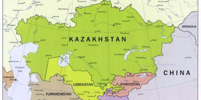 Uzbekistan, rusija zemljevid